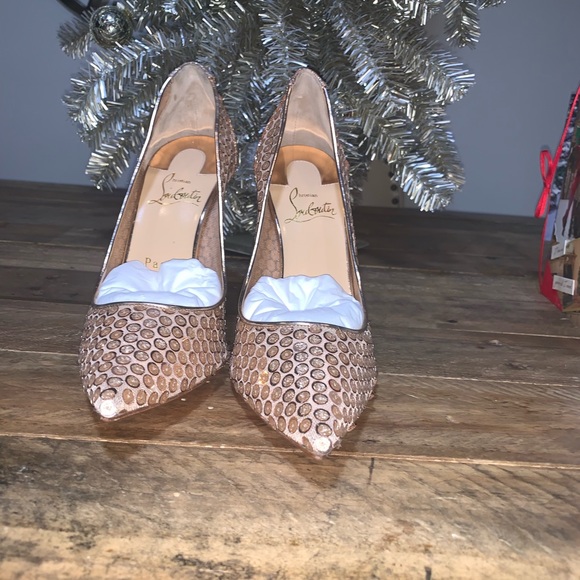 Christian Louboutin Lace 554 100 Cabaret Pumps - Picture 8 of 8